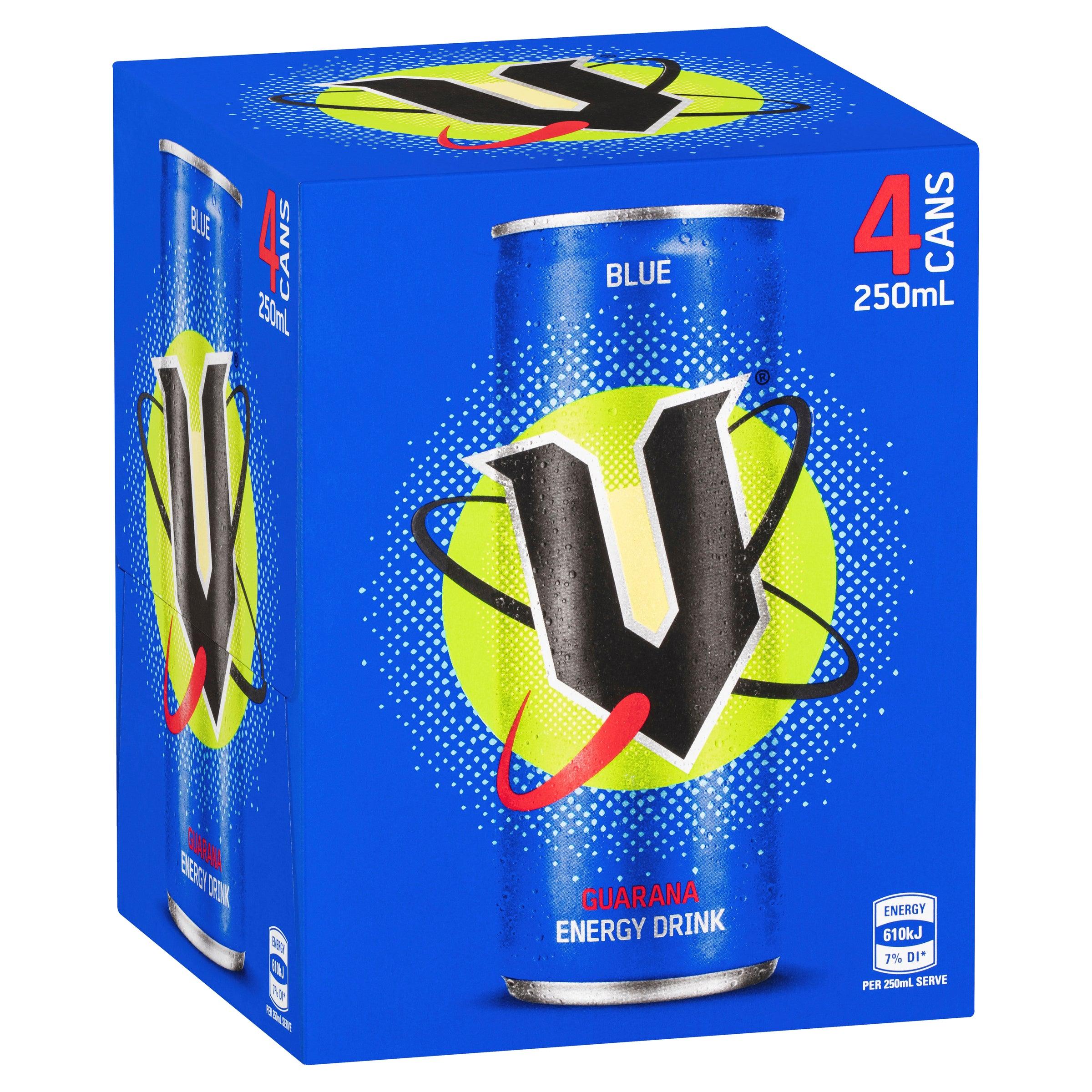 V Blue Energy Drink Can 250mL - Harry's Liquor