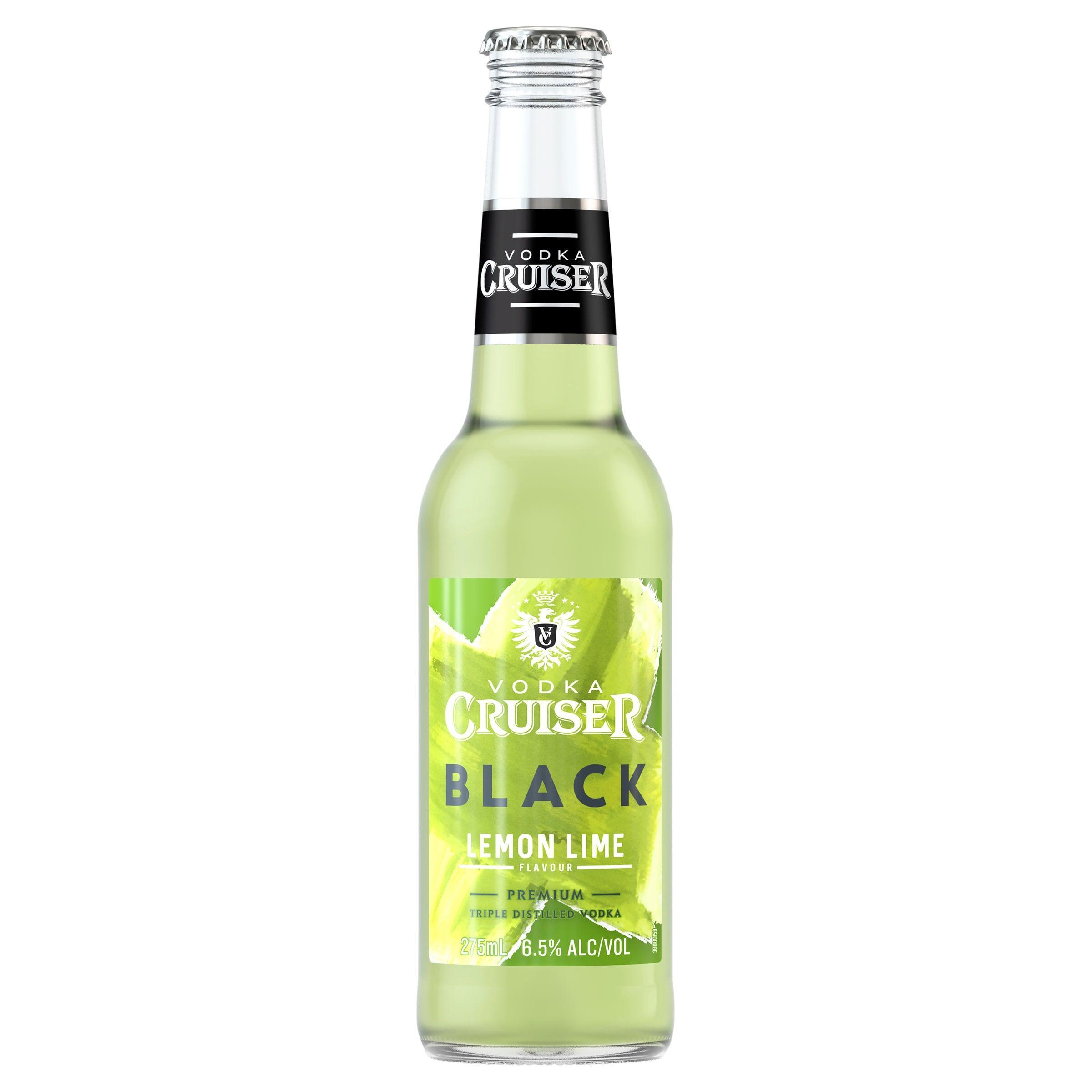 Vodka Cruiser Black Lemon Lime Bottle 275mL - Harry's Liquor