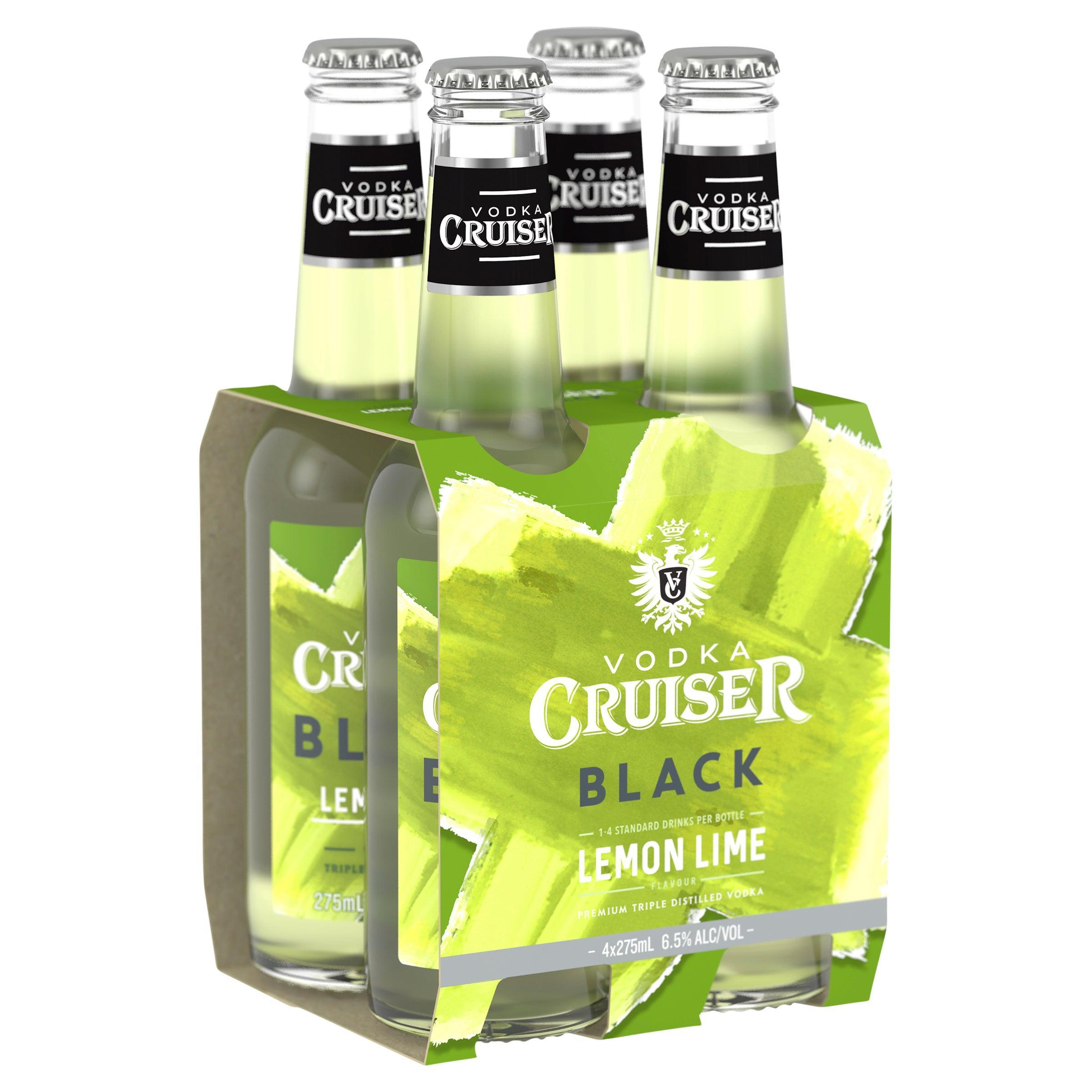 Vodka Cruiser Black Lemon Lime Bottle 275mL - Harry's Liquor