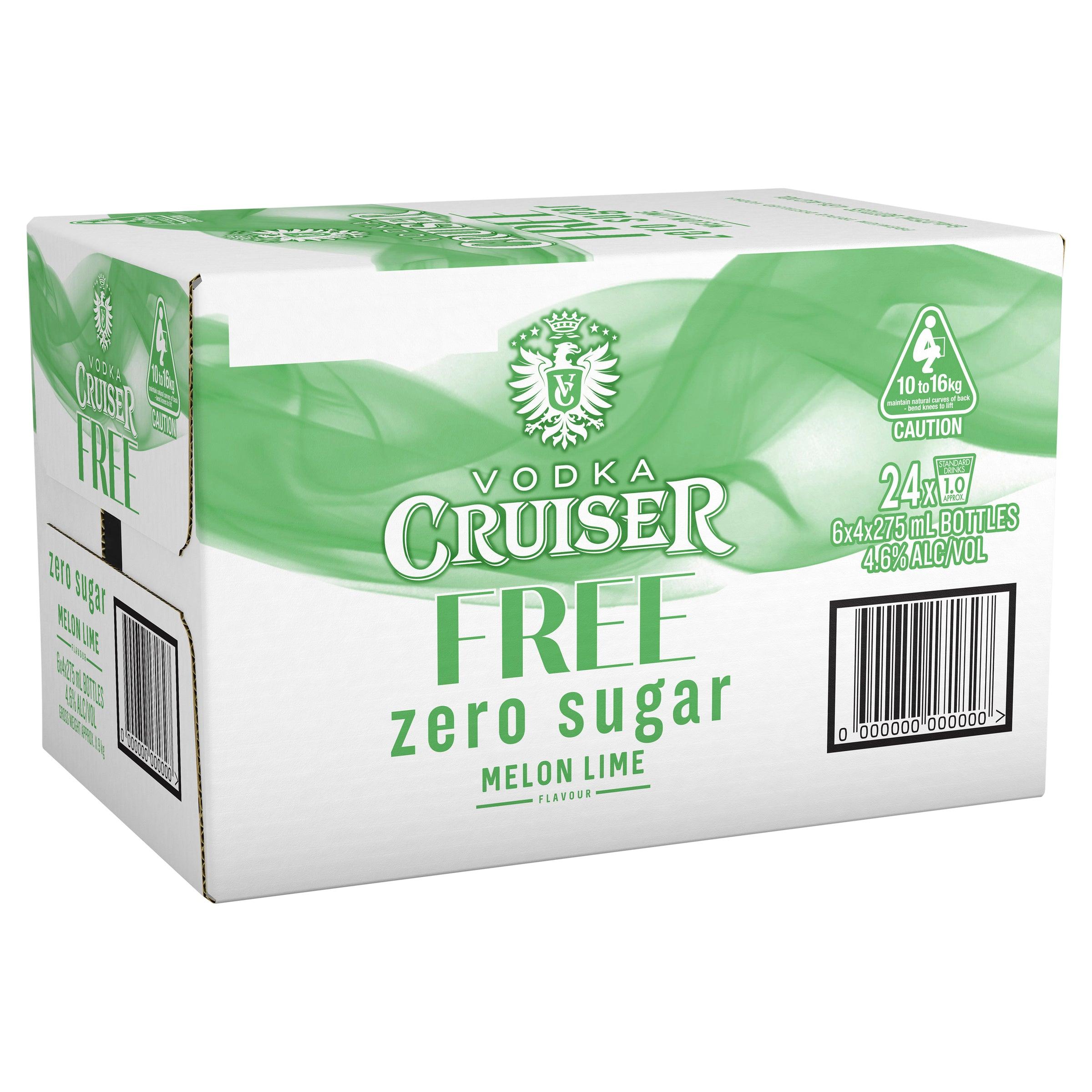 Vodka Cruiser Sugar Free Melon Lime Bottle 275mL - Harry's Liquor