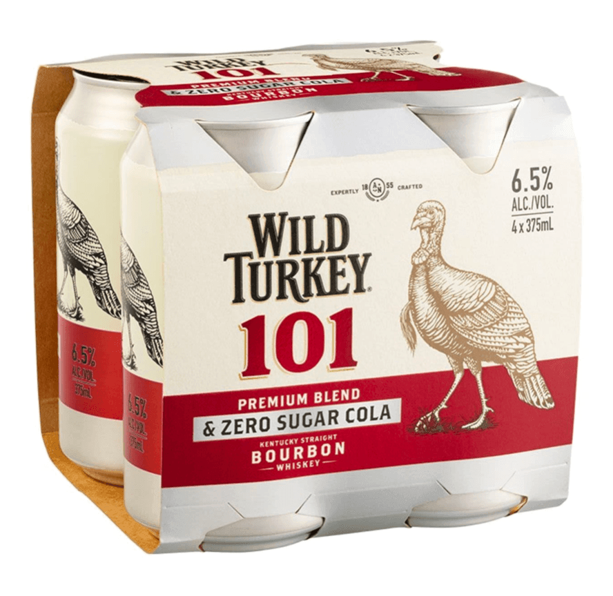 Wild Turkey 101 Bourbon & Zero Sugar Cola Can 375mL - Harry's Liquor