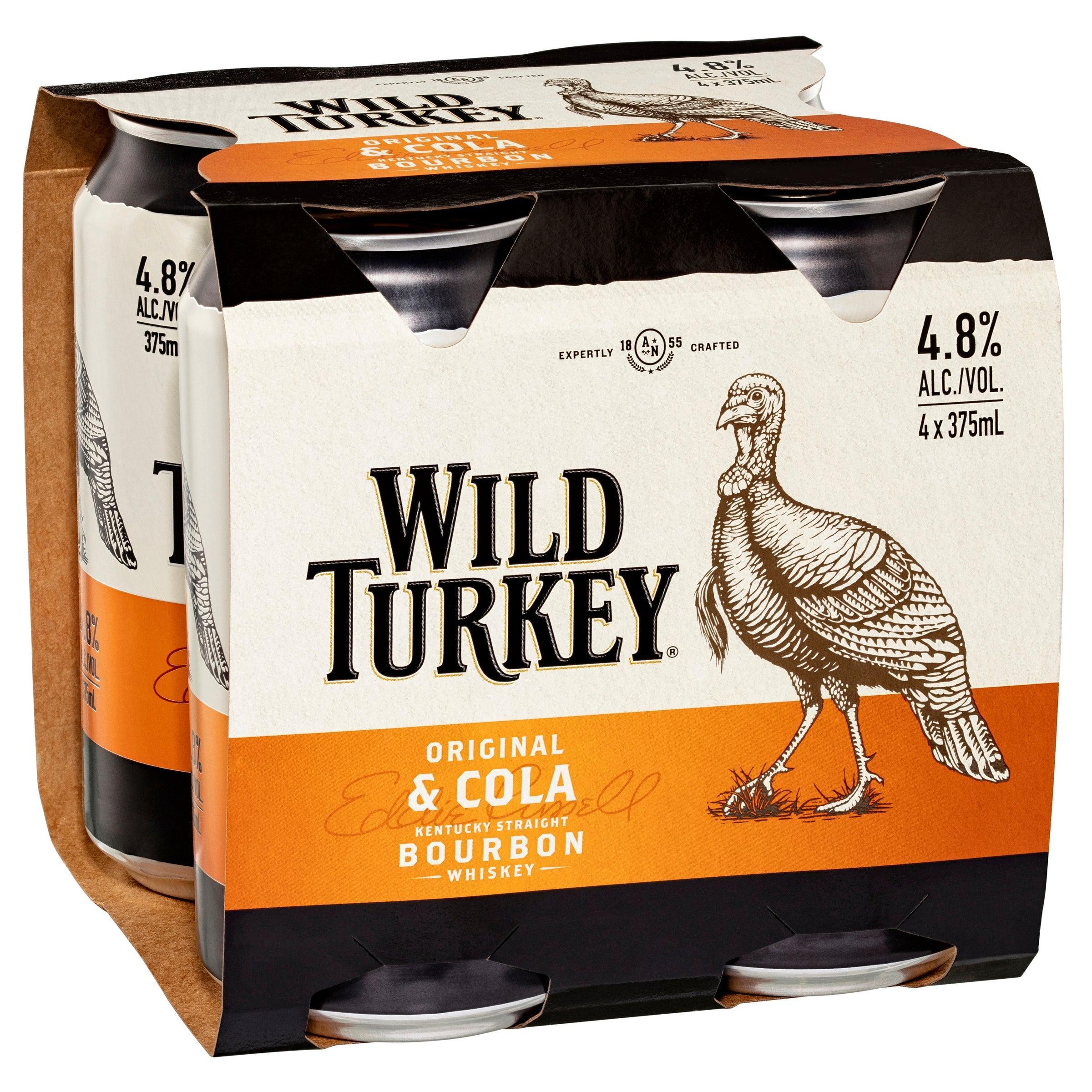 Wild Turkey Bourbon & Cola Can 375mL - Harry's Liquor