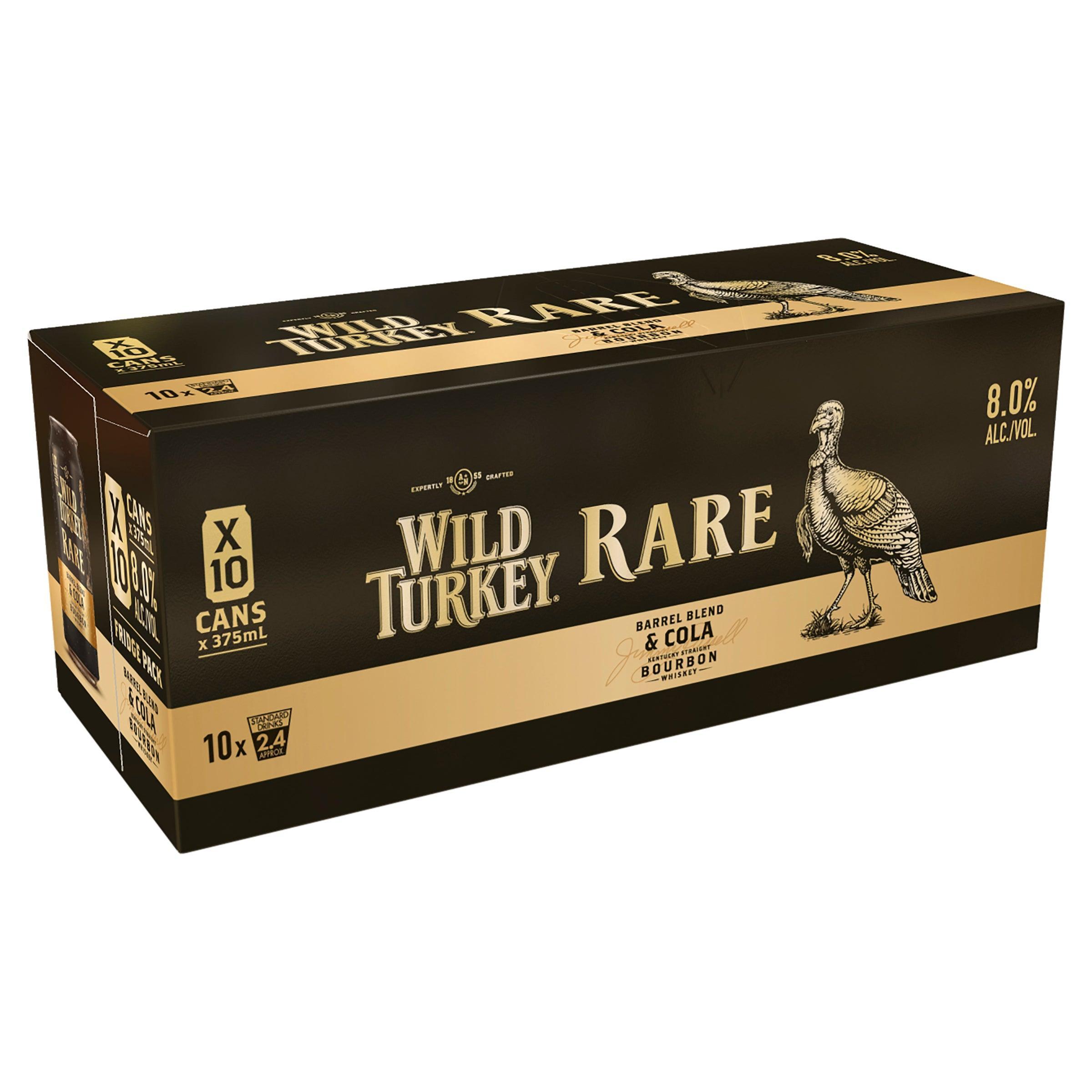 Wild Turkey Rare Bourbon & Cola 10 Pack Can 375mL - Harry's Liquor