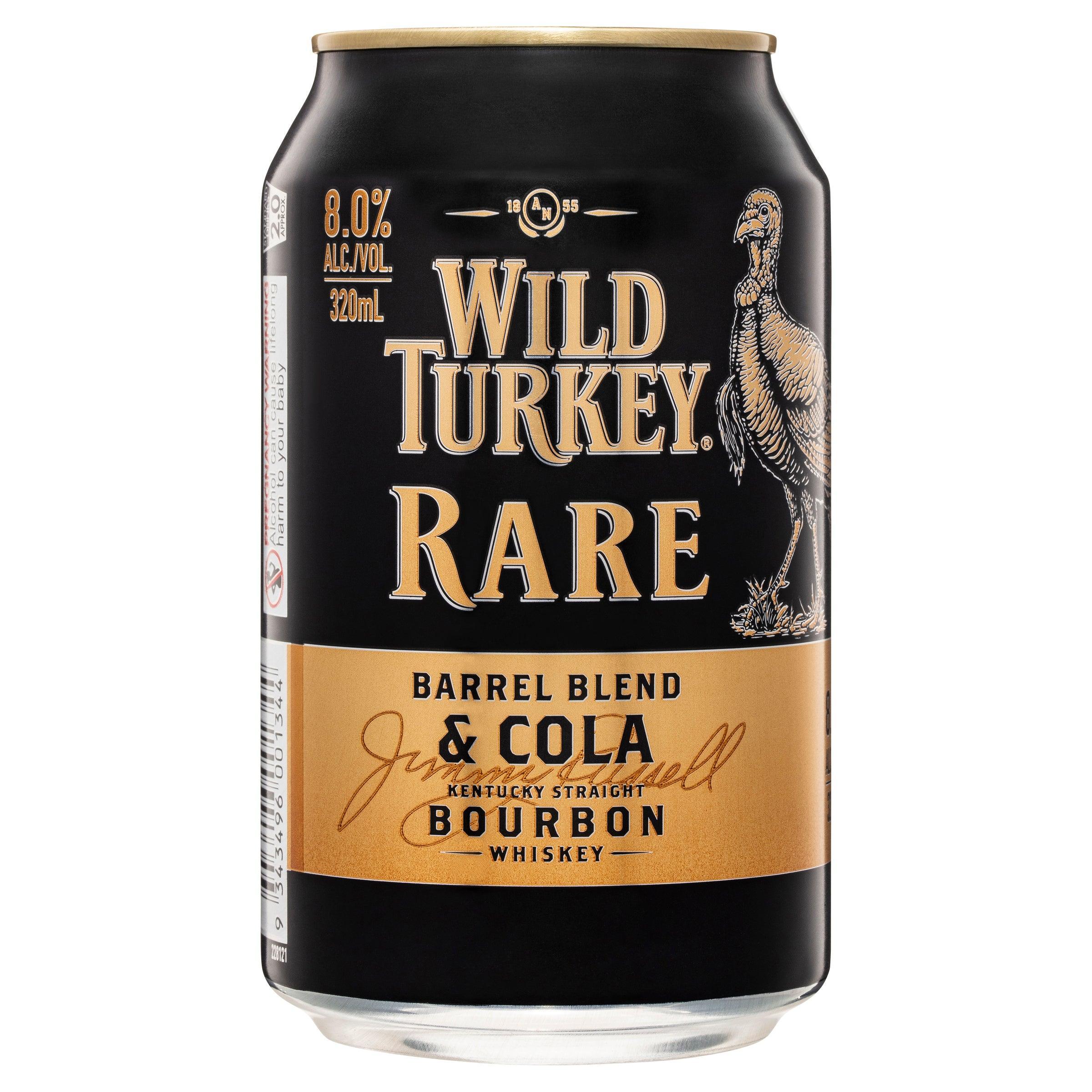 Wild Turkey Rare Bourbon & Cola Can 320mL - Harry's Liquor