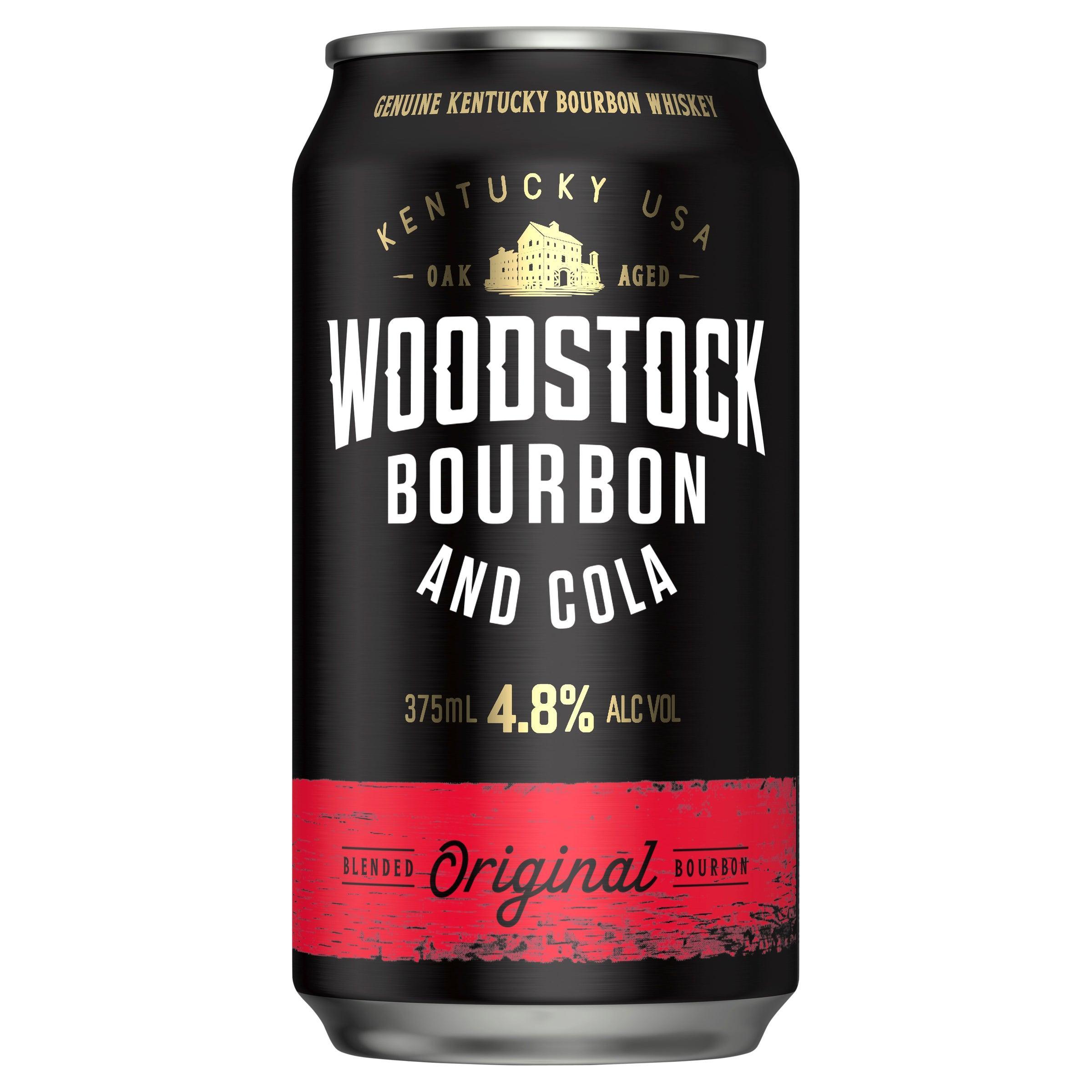 Woodstock Bourbon & Cola 4.8% Can 375mL - Harry's Liquor