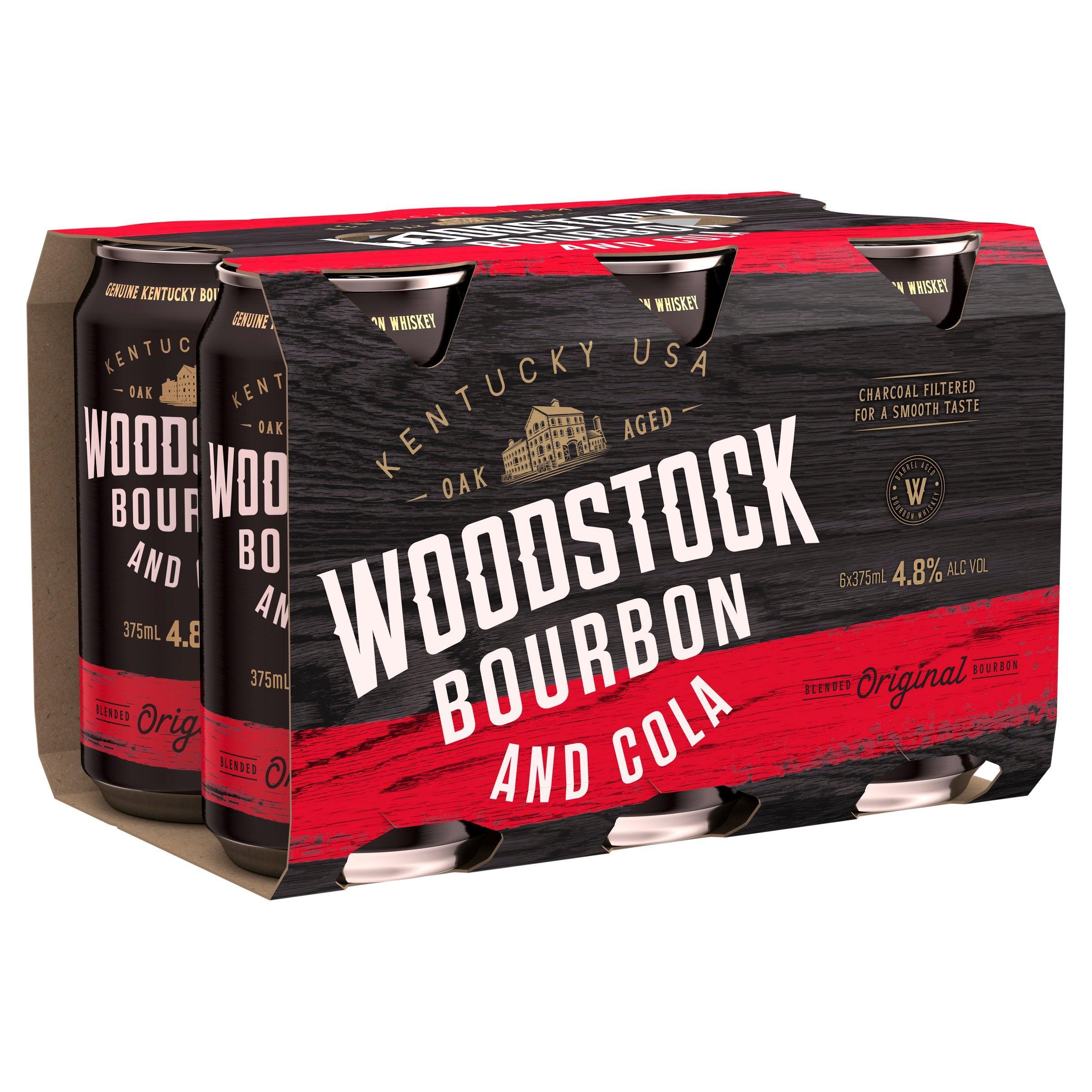 Woodstock Bourbon & Cola 4.8% Can 375mL - Harry's Liquor