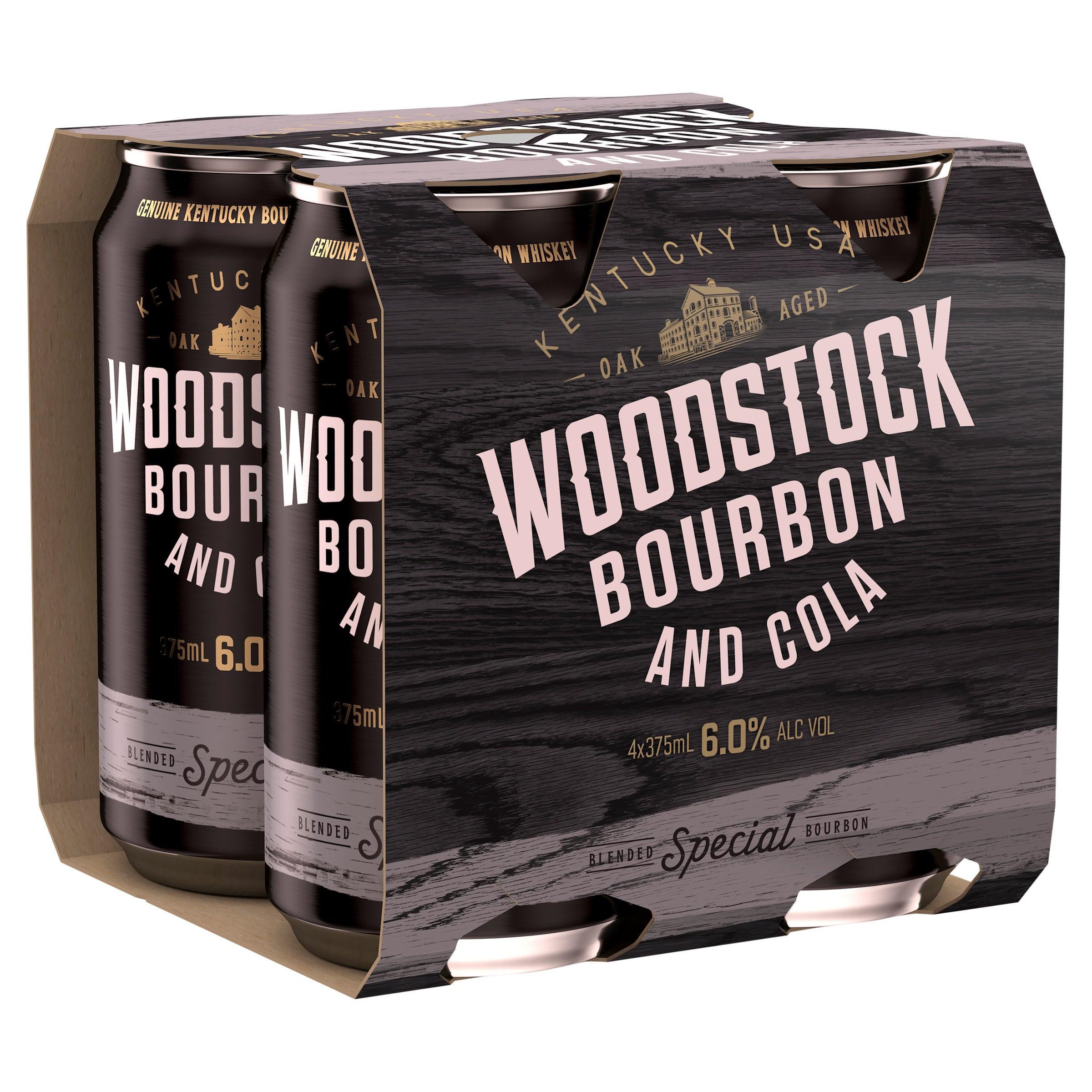 Woodstock Bourbon & Cola 6% Can 375mL - Harry's Liquor