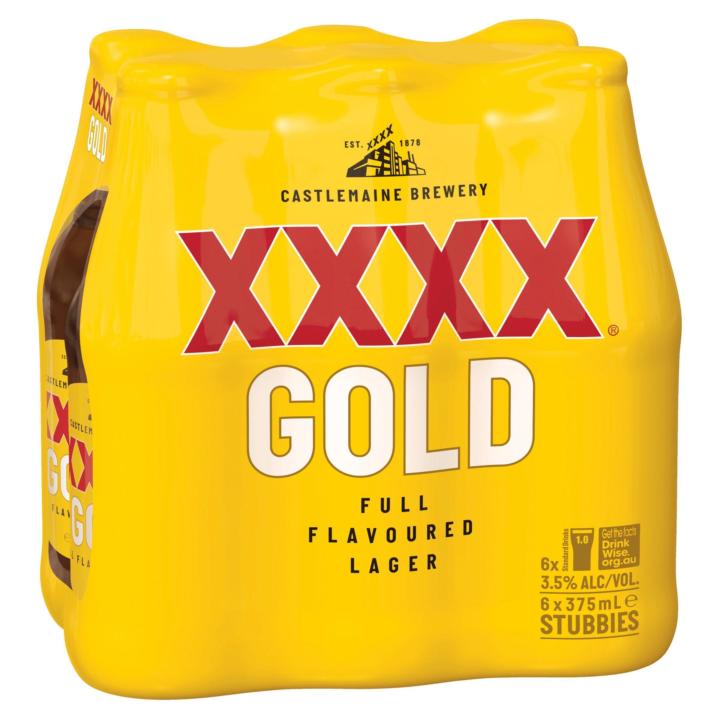 XXXX Gold Bottle 375mL - Harry's Liquor