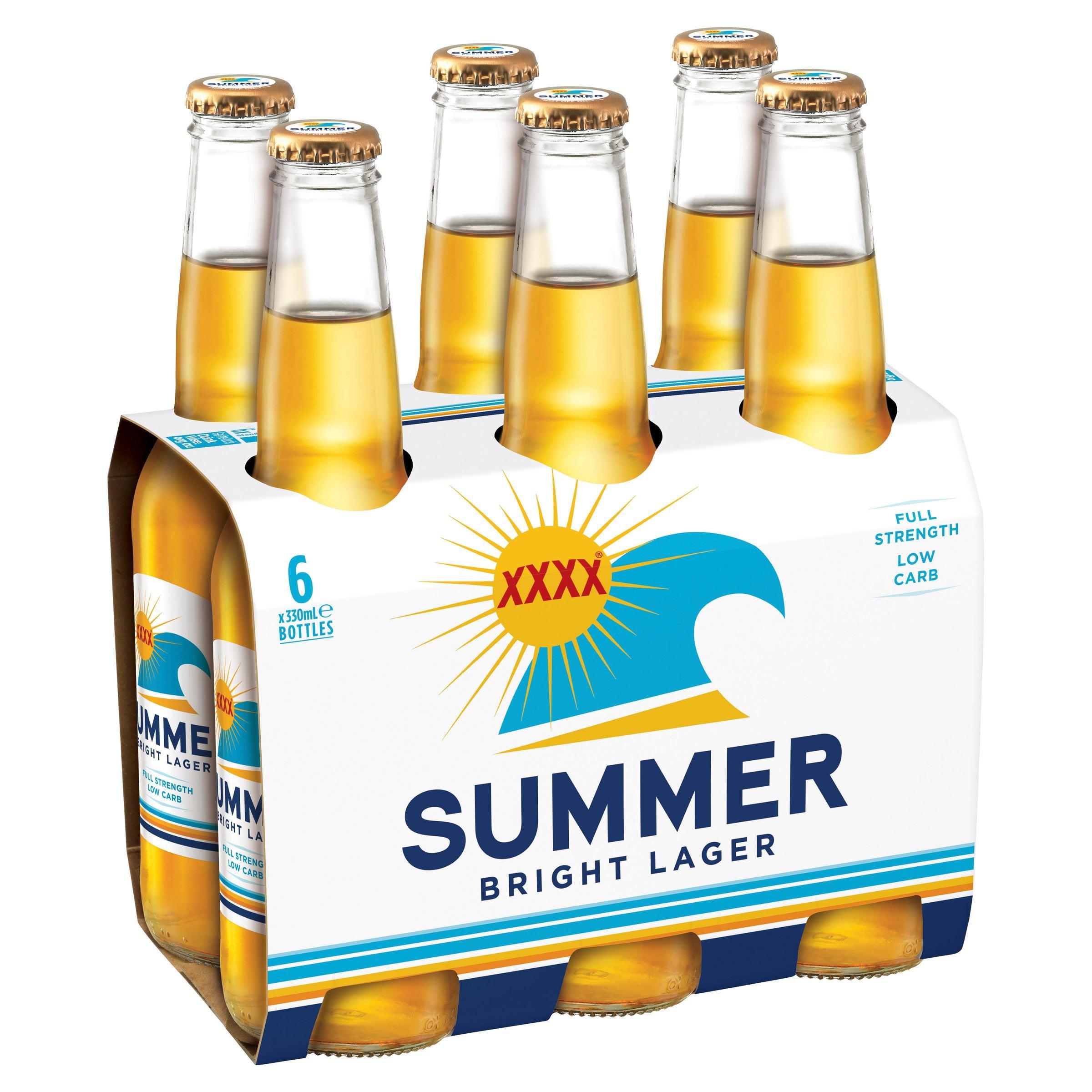 XXXX Summer Bright Lager Bottle 330mL - Harry's Liquor