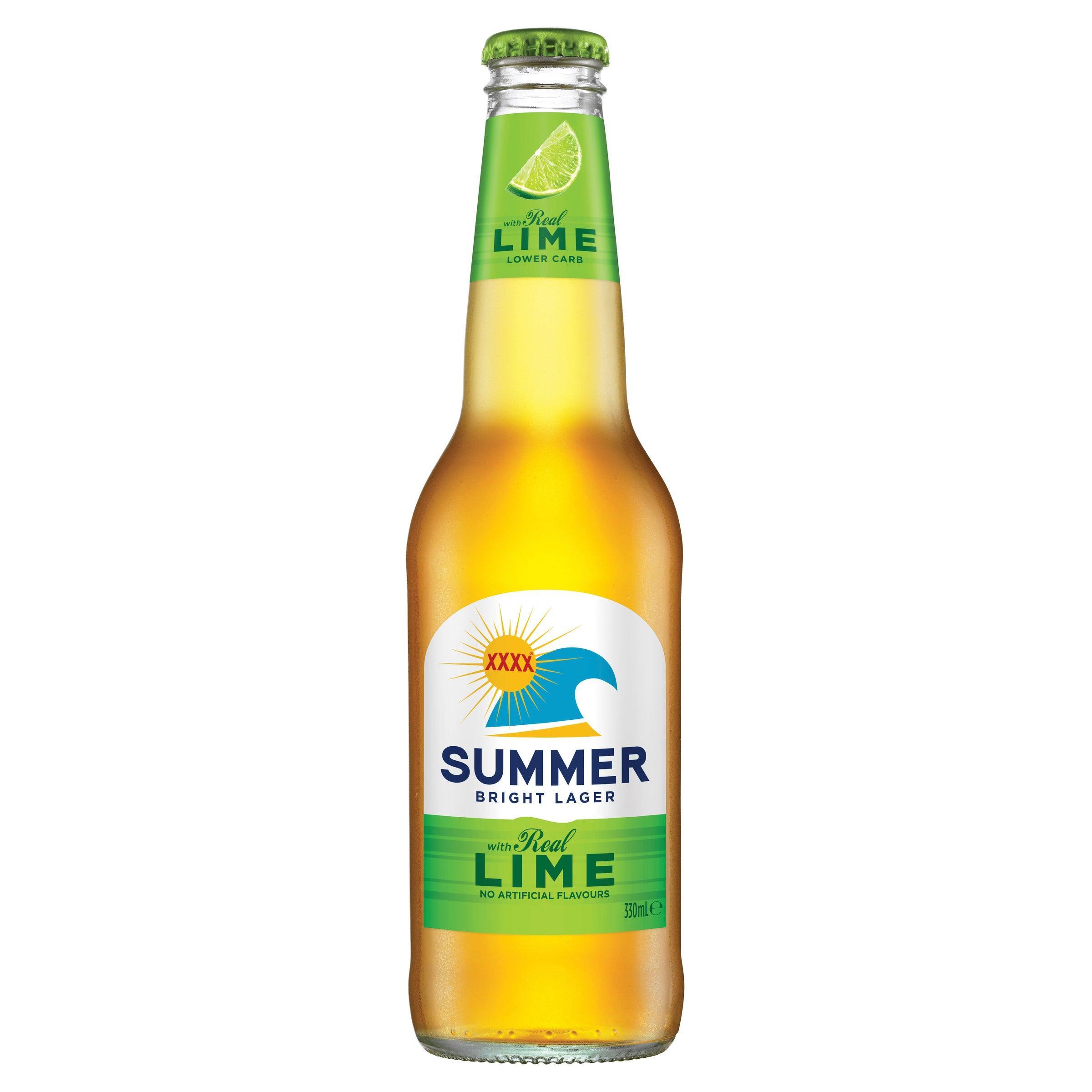 XXXX Summer Bright Lime Bottle 330mL - Harry's Liquor